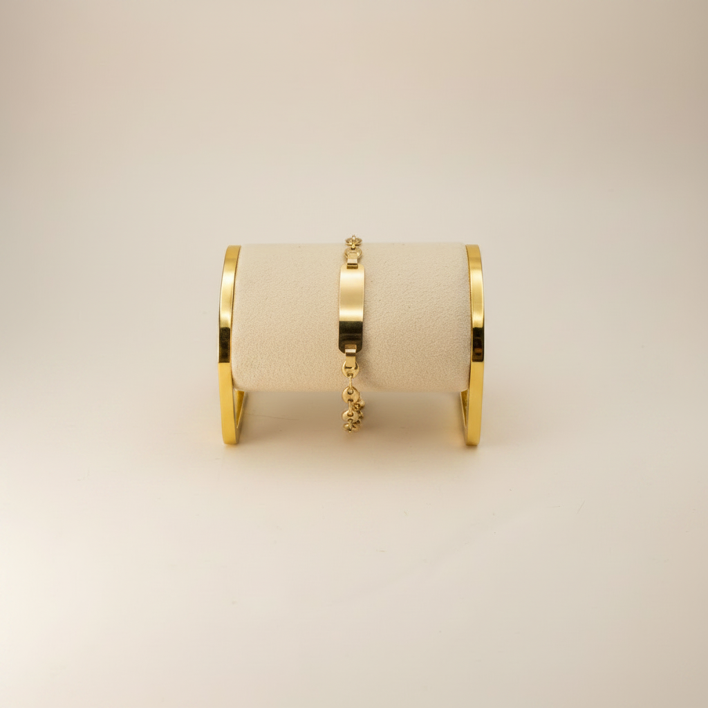 Pulso tejido Gucci con placa 19 cm  | 5.9 gr