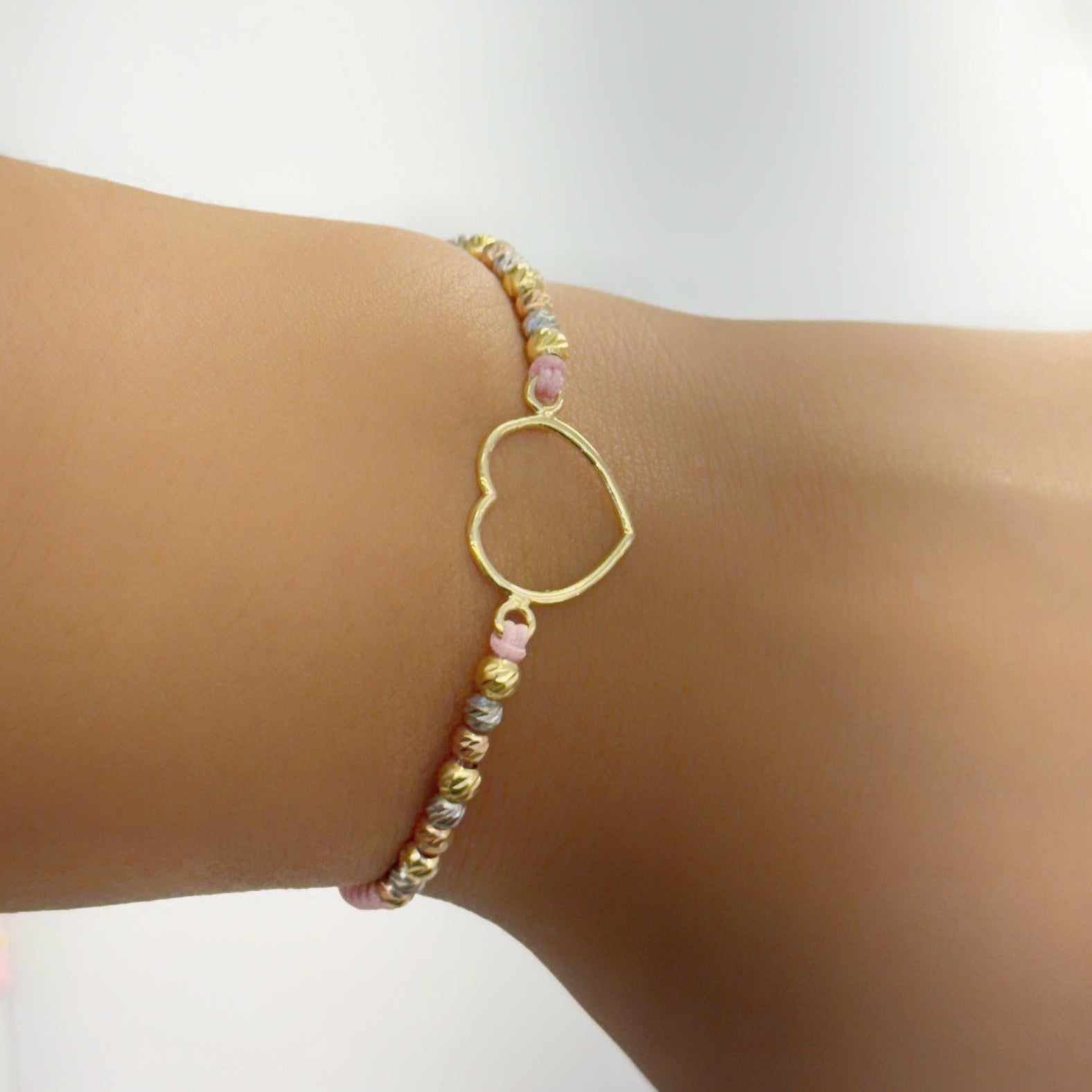 Pulsera tejida love more | 1.7 gr