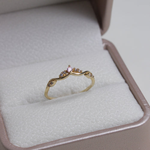 Anillo Centro Rosa Talla 6 | 1.23 gr