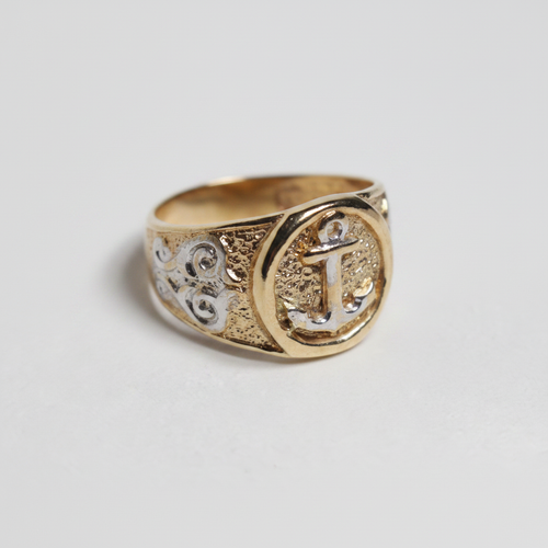 Anillo ancla fondo blanco