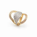 Anillo bicolor fondo blanco
