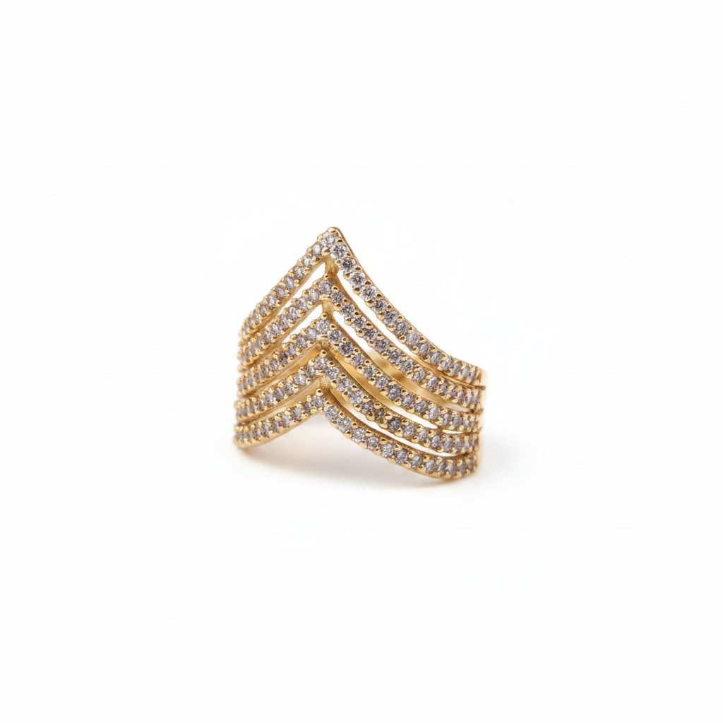 Anillo chevron fondo blanco