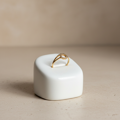 Anillo corazón de diamantes