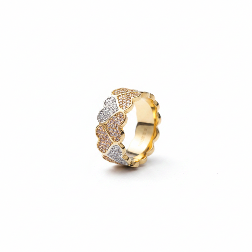 Anillo corazones iluminación mejorada