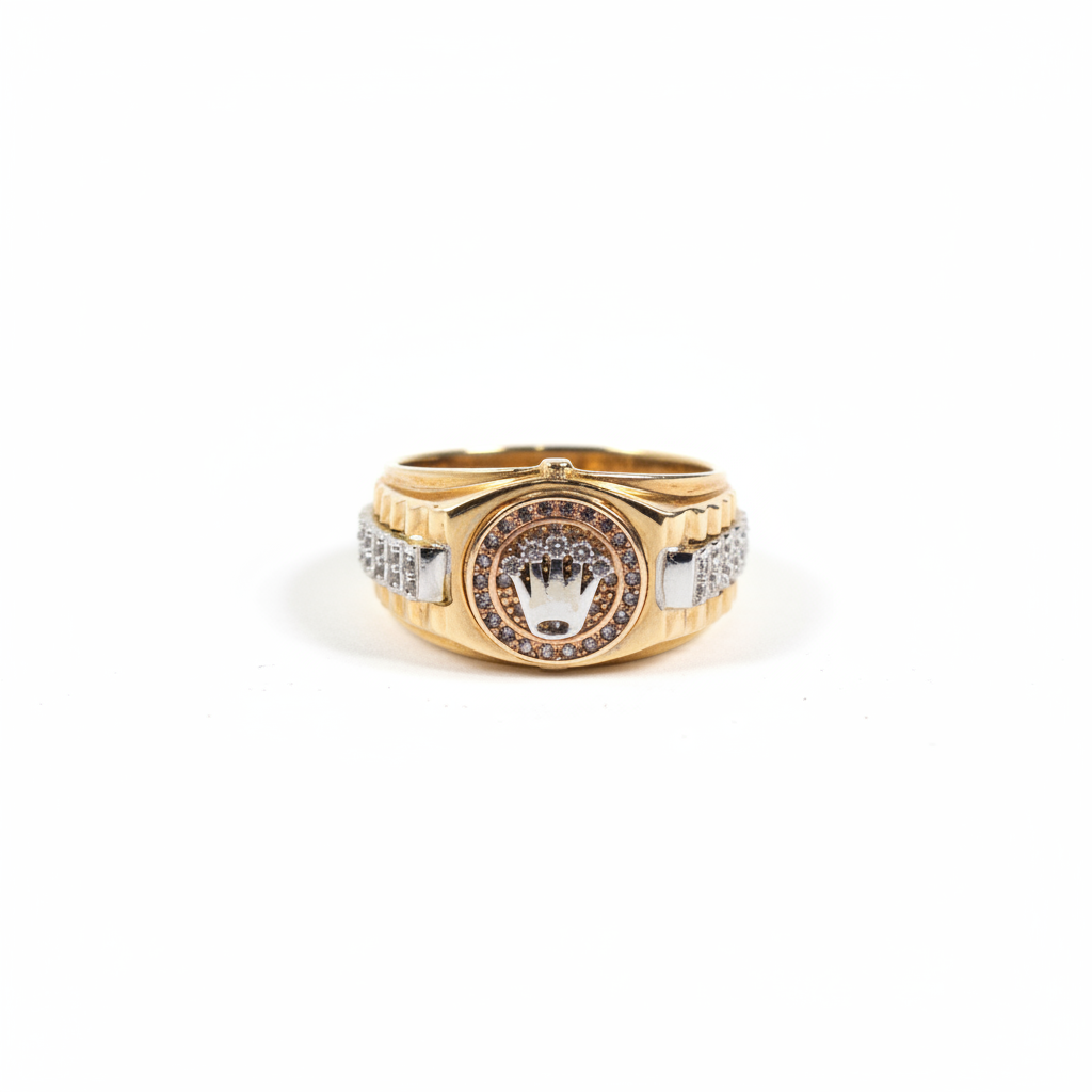 Anillo corona fondo blanco