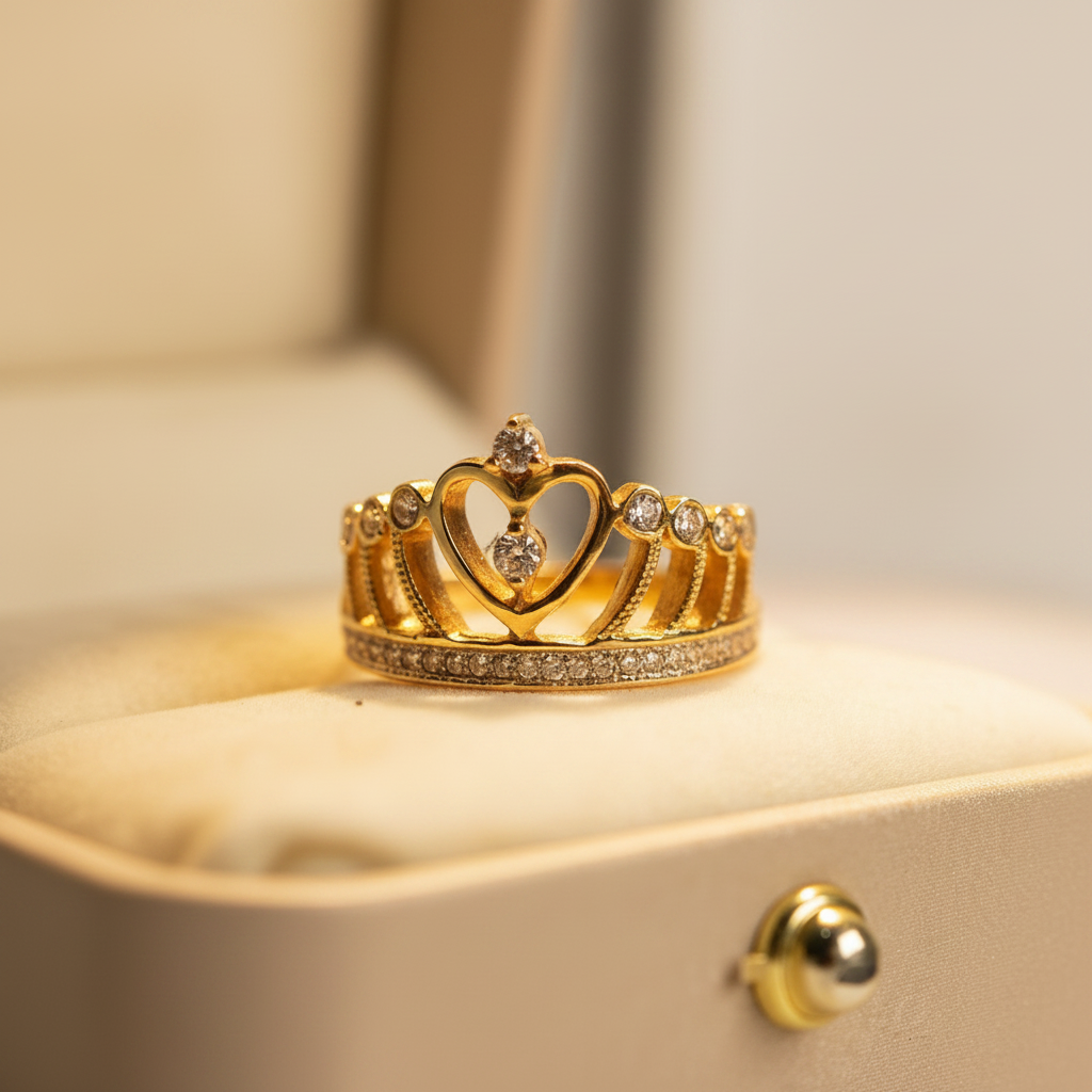 Anillo Corona - Oro más vibrante