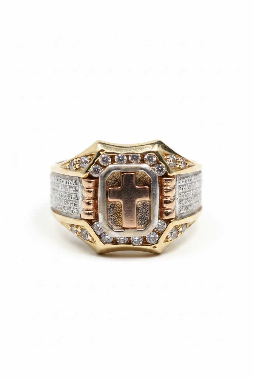 Anillo cruz vertical