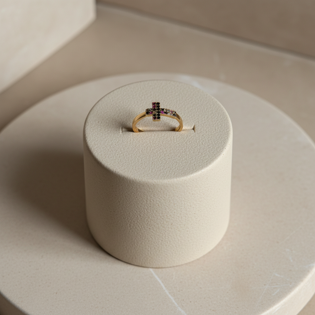 Anillo cruz - vista cenital luxury