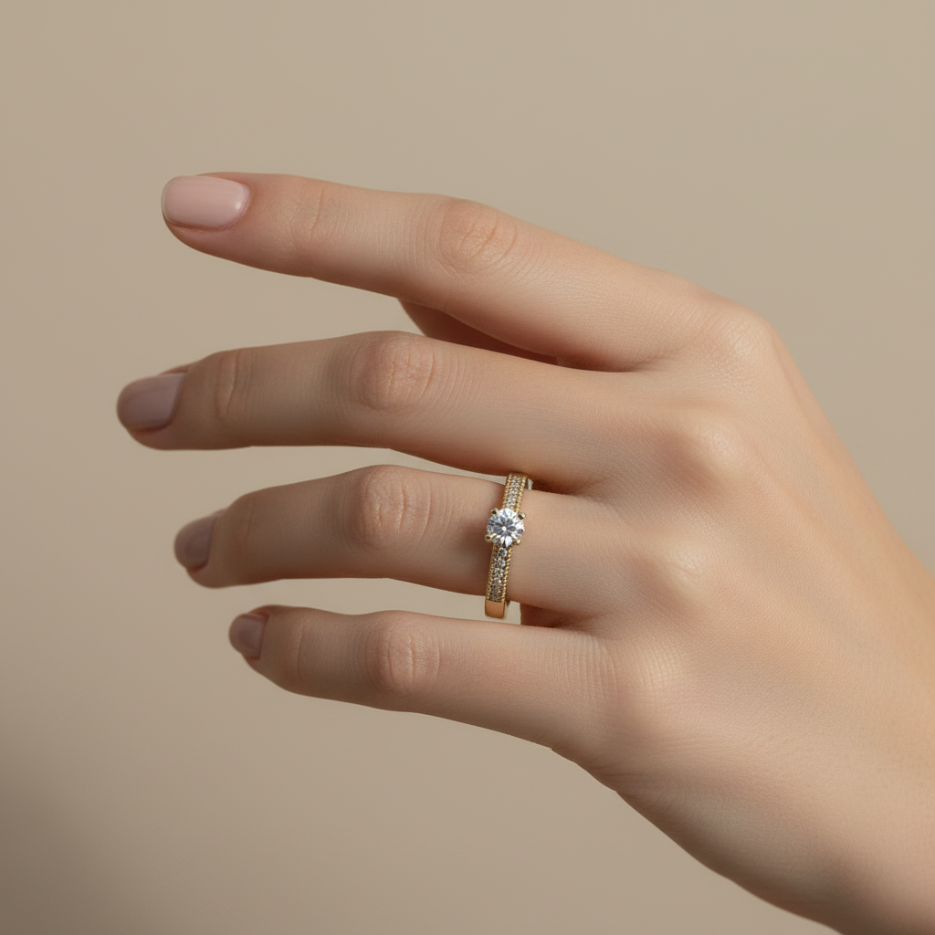 Anillo en dedo