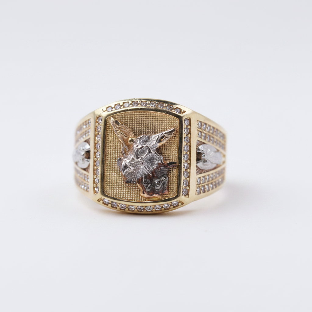 Anillo águila mesh fondo blanco