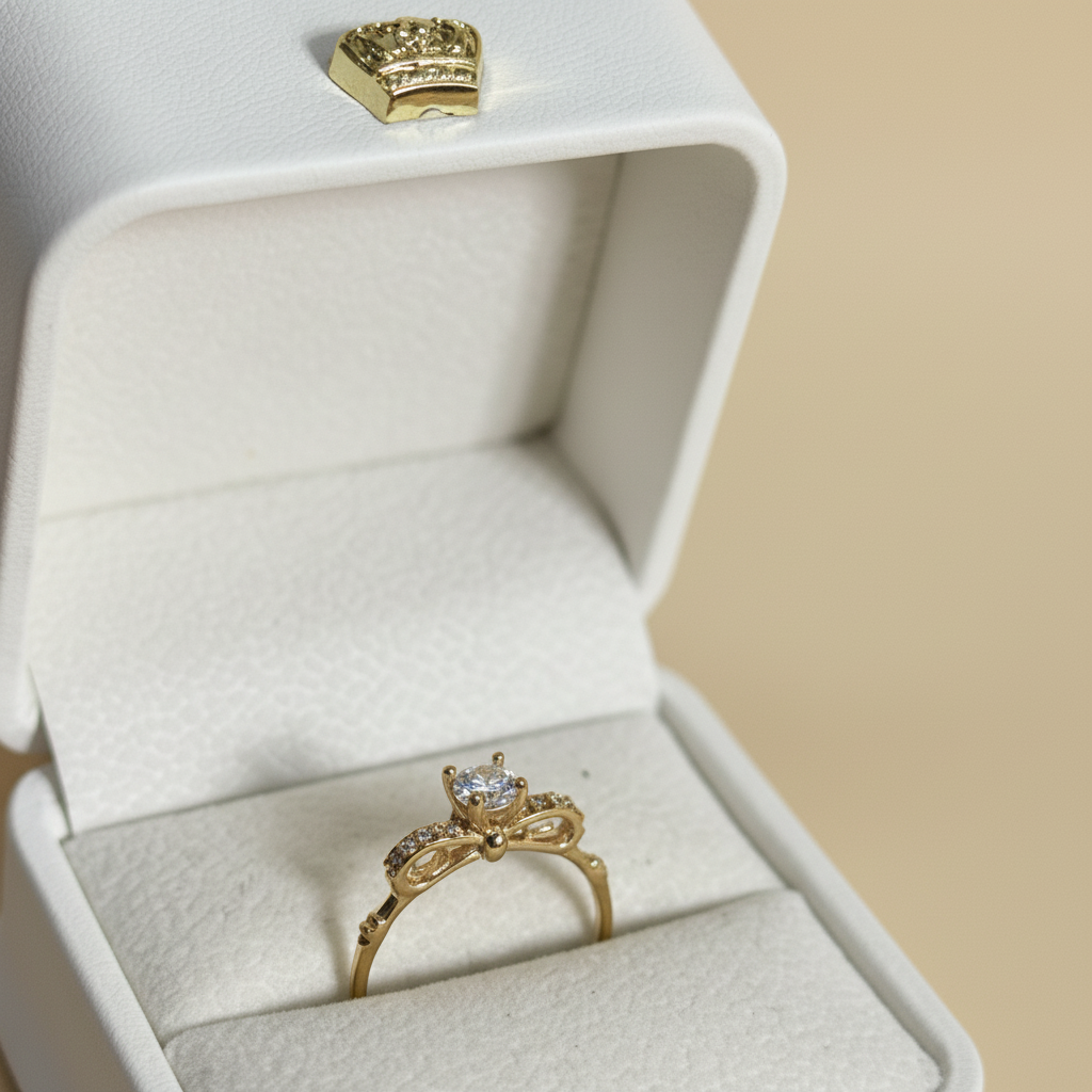Anillo hombros decorativos en caja beige