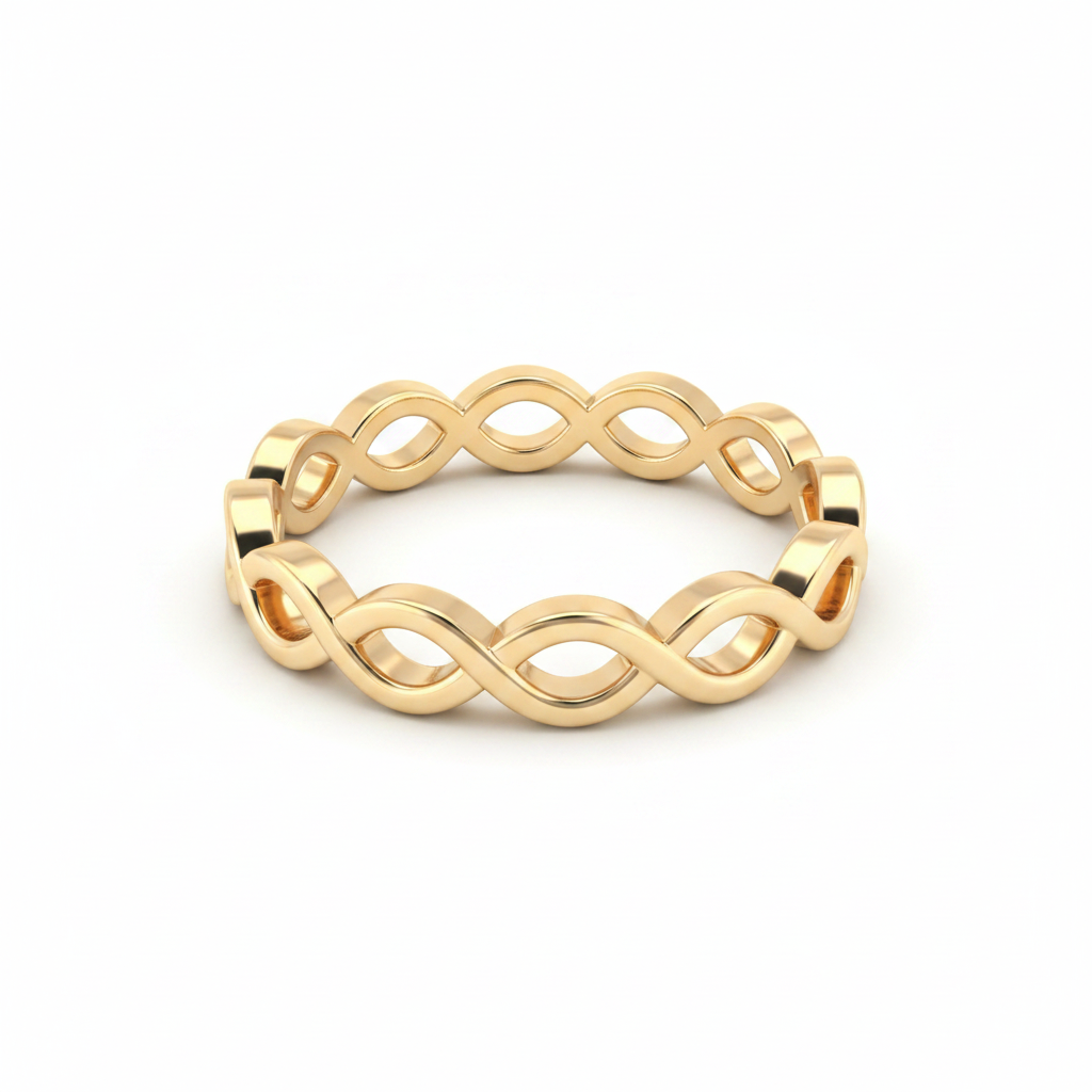 Anillo infinitos fondo blanco