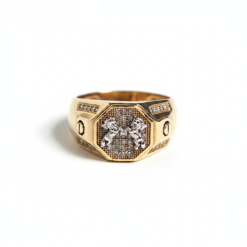 Anillo leones fondo blanco