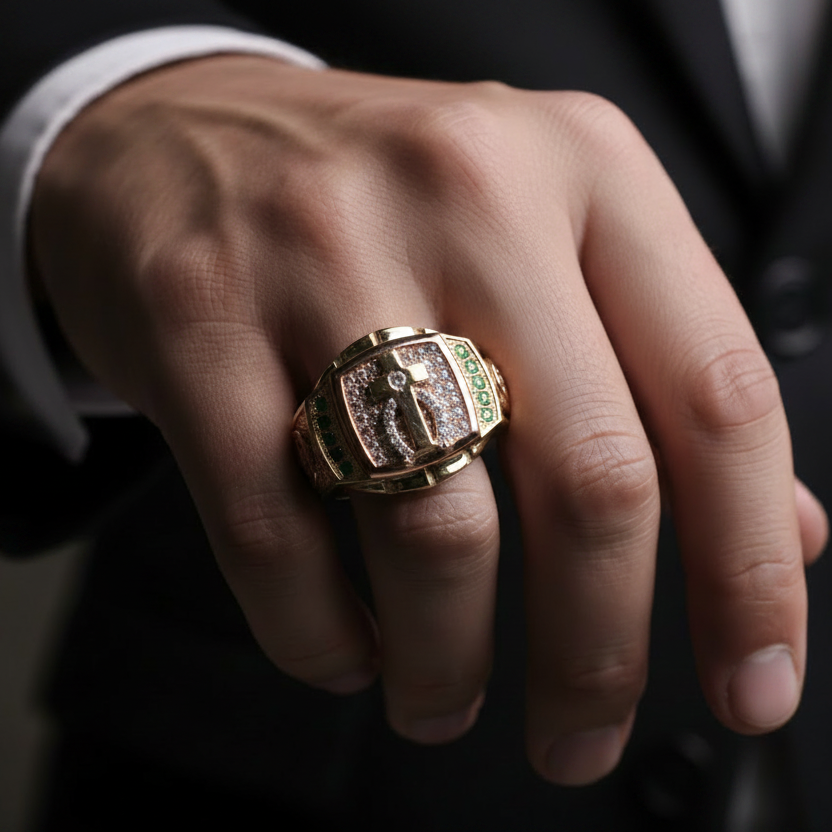 Anillo más pequeño en mano