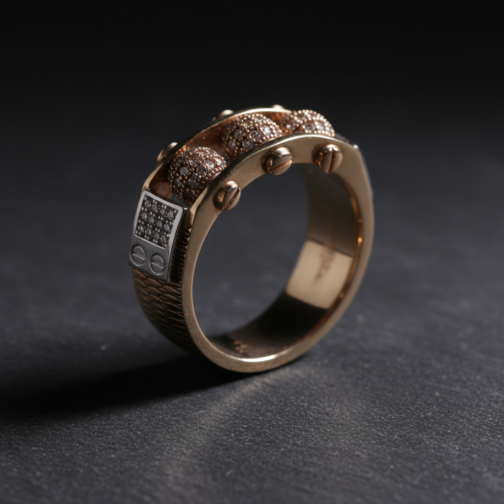 Anillo medallones circulares editorial