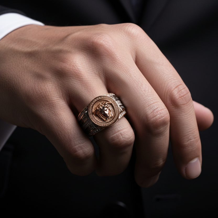 Anillo Medusa en mano