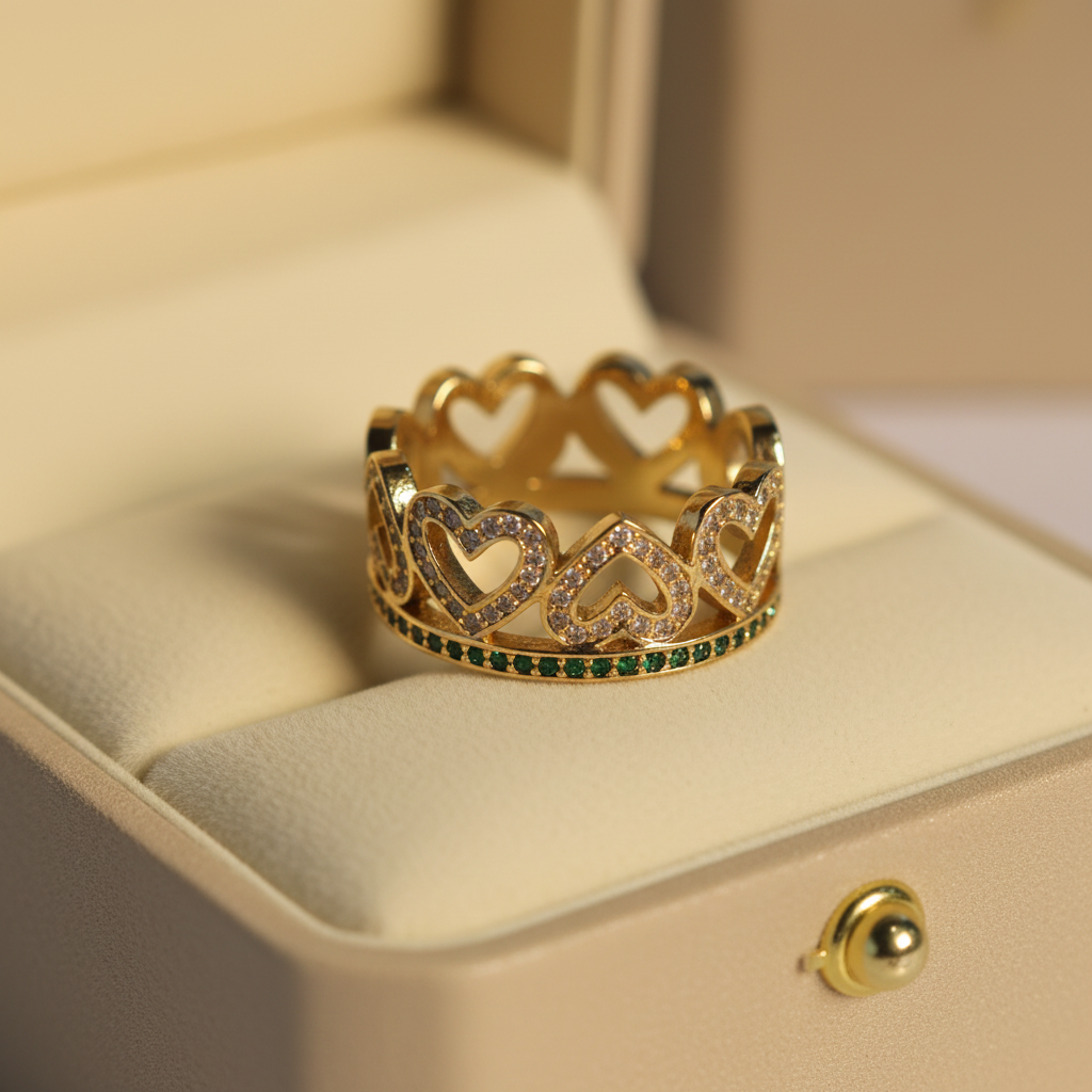 Anillo Mi Reina - Foto cuadrada tonos cálidos