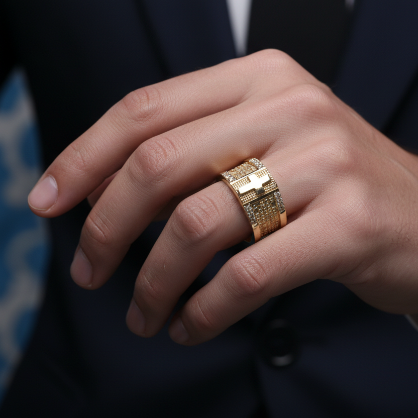 Anillo oración en mano