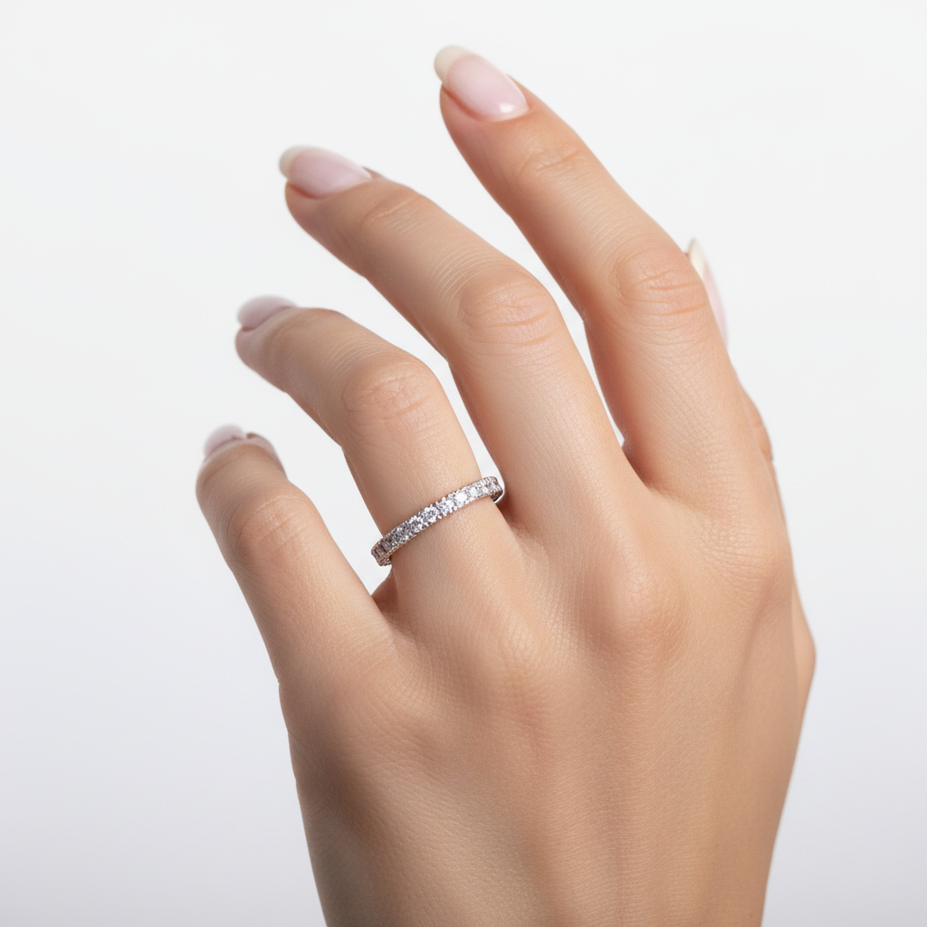 Anillo plata dedo anular