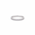 Anillo plata diamantes pavé fondo blanco