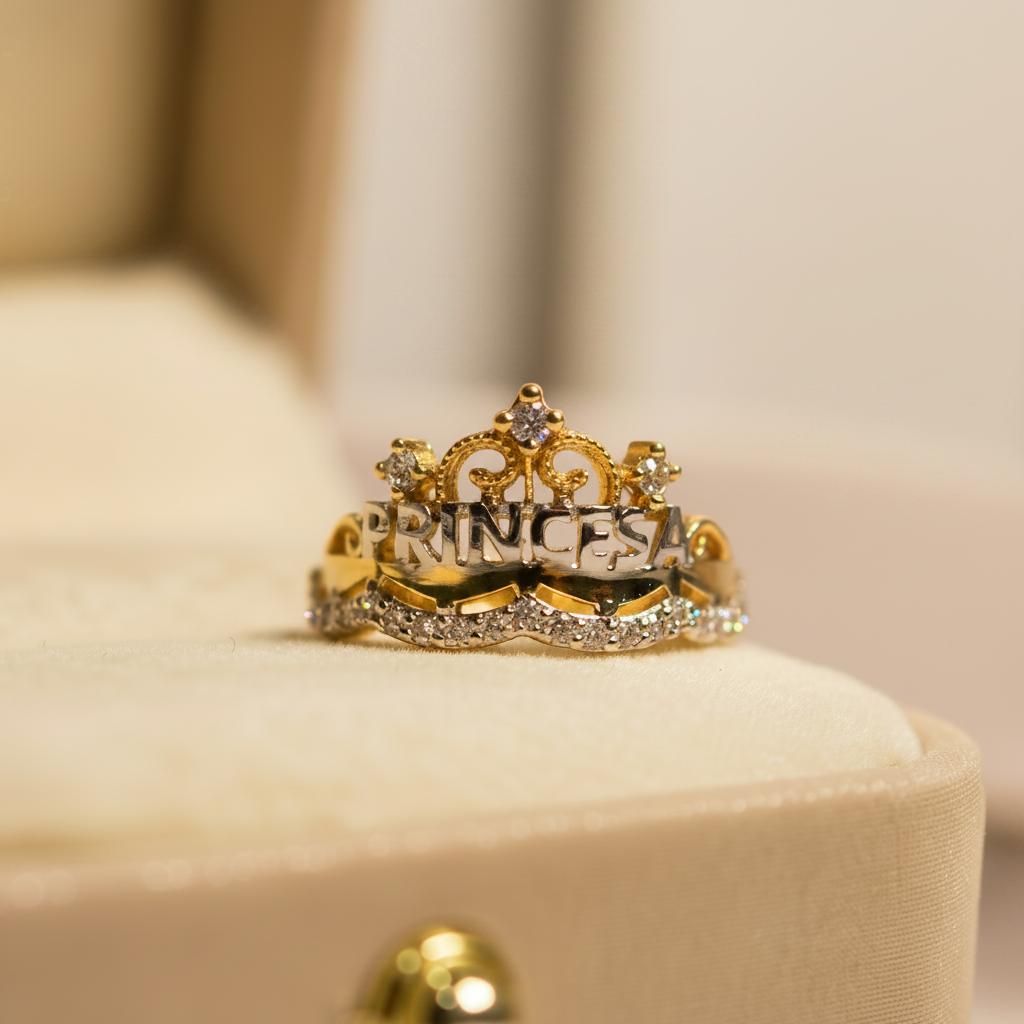 Anillo Princesa sin bolitas de luz