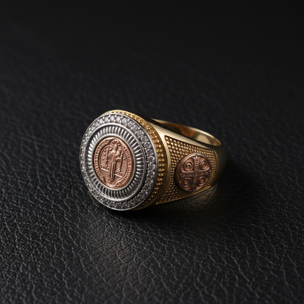 Anillo San Benito cuero mate