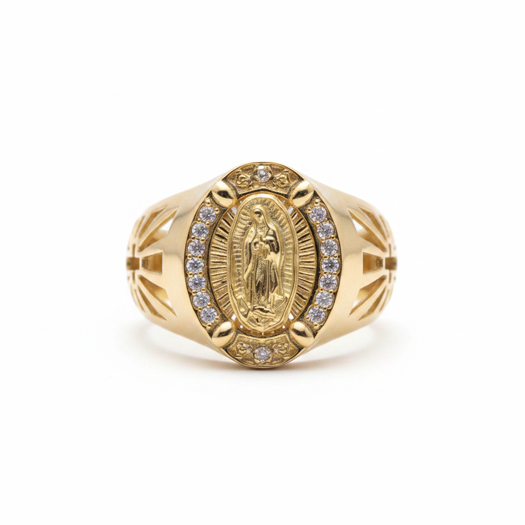 Anillo Virgen fondo blanco
