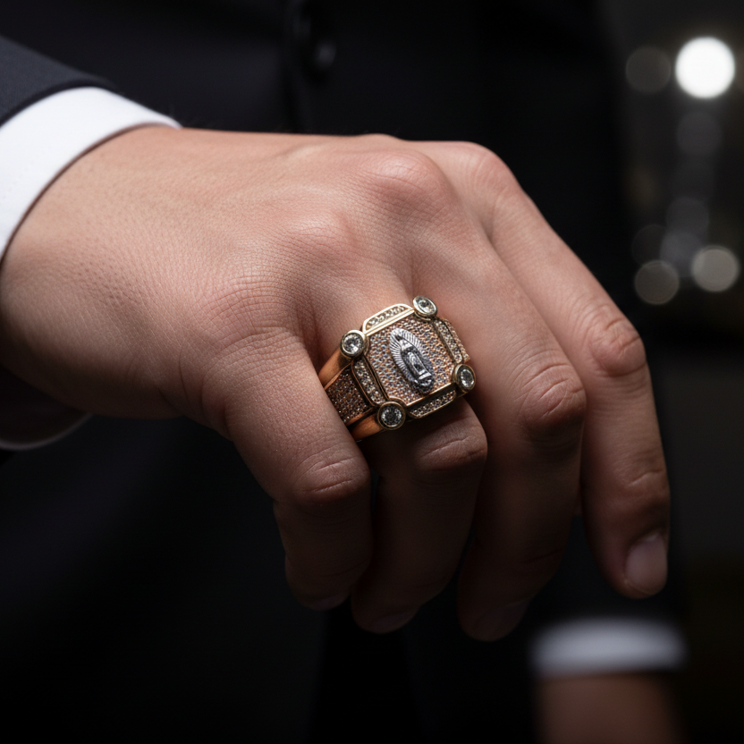 Anillo Virgen María en mano