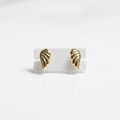Aretes ala acanalada dorada - foto de producto