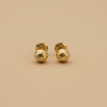 Aretes bola facetada de frente