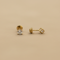 Aretes con cristal fondo beige