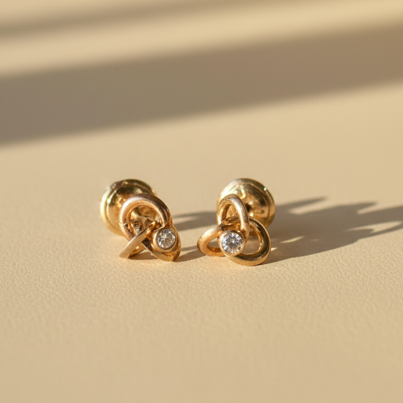 Aretes corazón con circonita profesional alta gama
