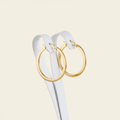 Aretes de aro clásicos - fondo plano