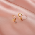 Aretes de aro con dijes - fondo elegante