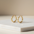Aretes de aro con textura - catálogo