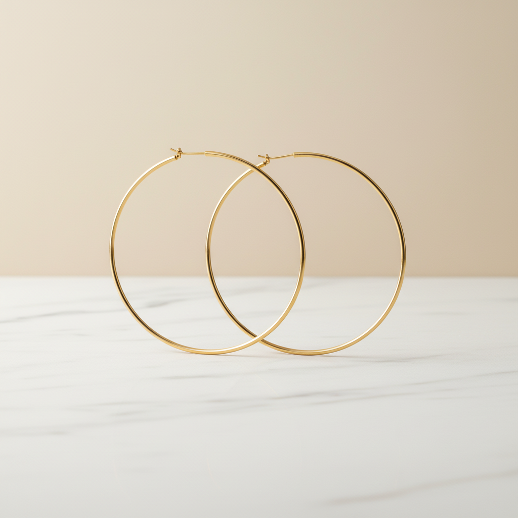 Aretes de aro grandes - foto de catálogo