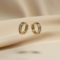 Aretes de oro con cristales engastados - Catálogo profesional