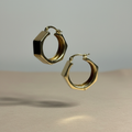 Aretes de oro hexagonales - Catálogo profesional