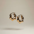 Aretes de oro ondulados - Catálogo profesional