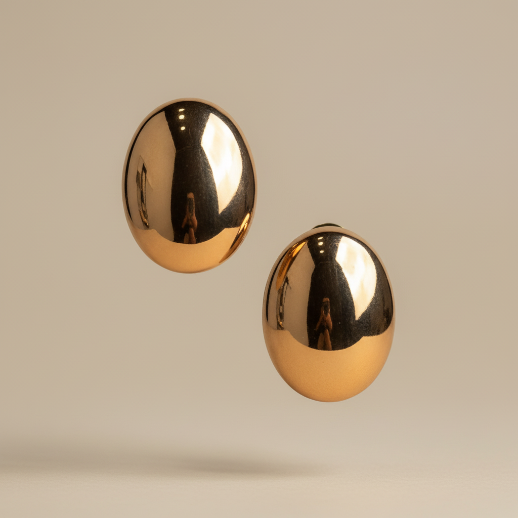 Aretes de oro ovalados - Catálogo profesional