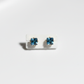 Aretes topacio azul cuadrado - foto de producto