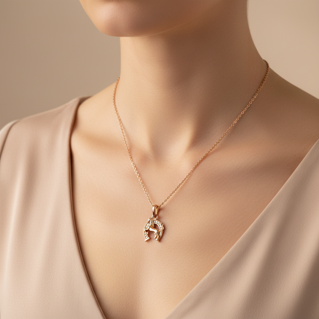 Caballo pavé - mujer cadena gruesa