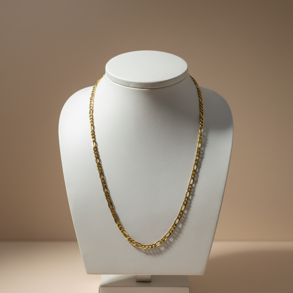 Cadena de oro 18k tipo figaro - catálogo profesional