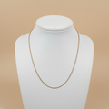 Cadena de oro rosado tipo ball chain - exhibidor blanco limpio
