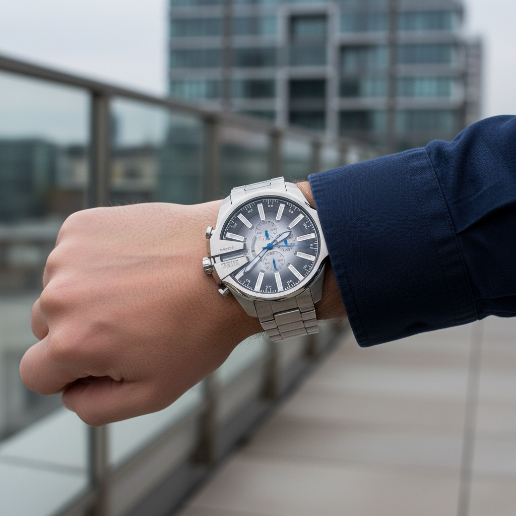Diesel Mega Chief plateado lifestyle