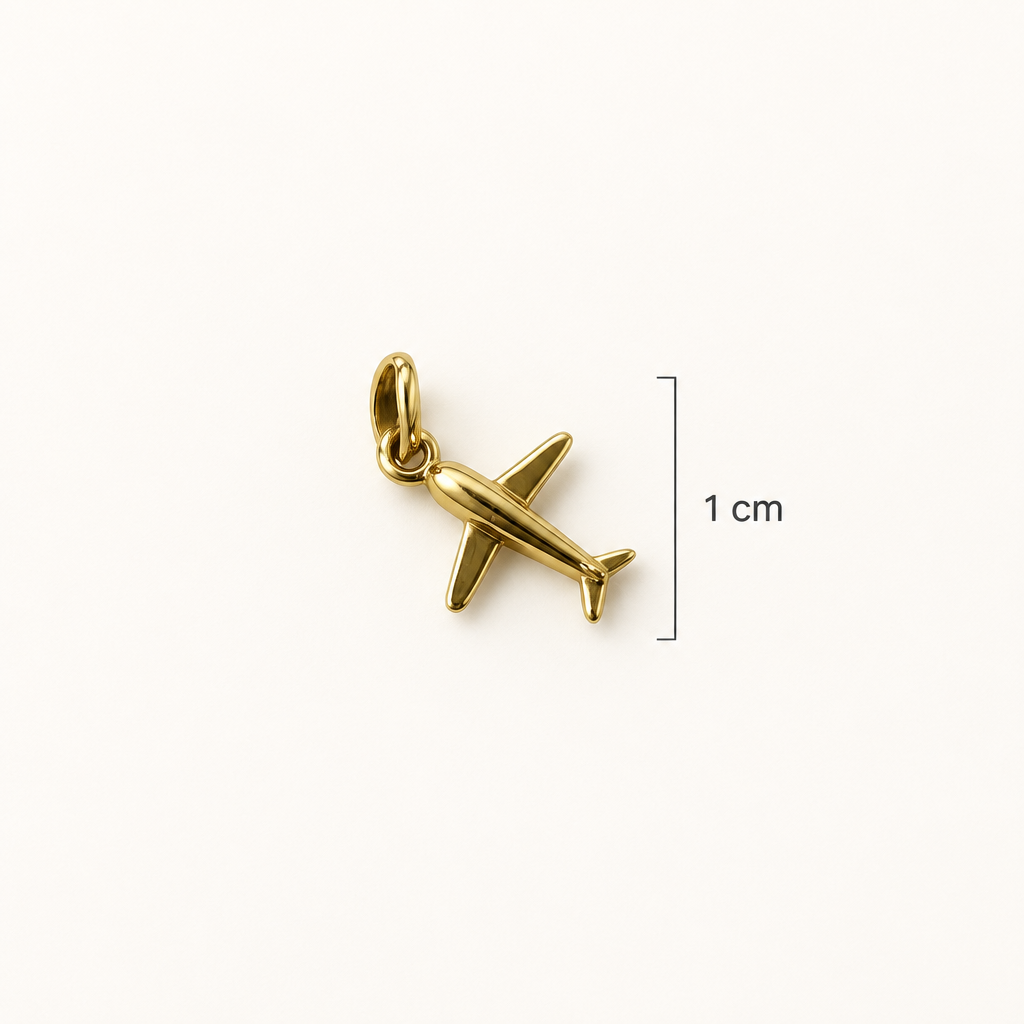 Dije de avión con guía de 1 cm