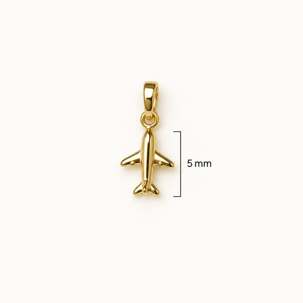 Dije de avión con guía de 5 mm