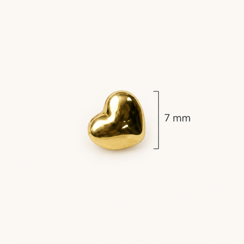 Dije de corazón con guía de 7 mm