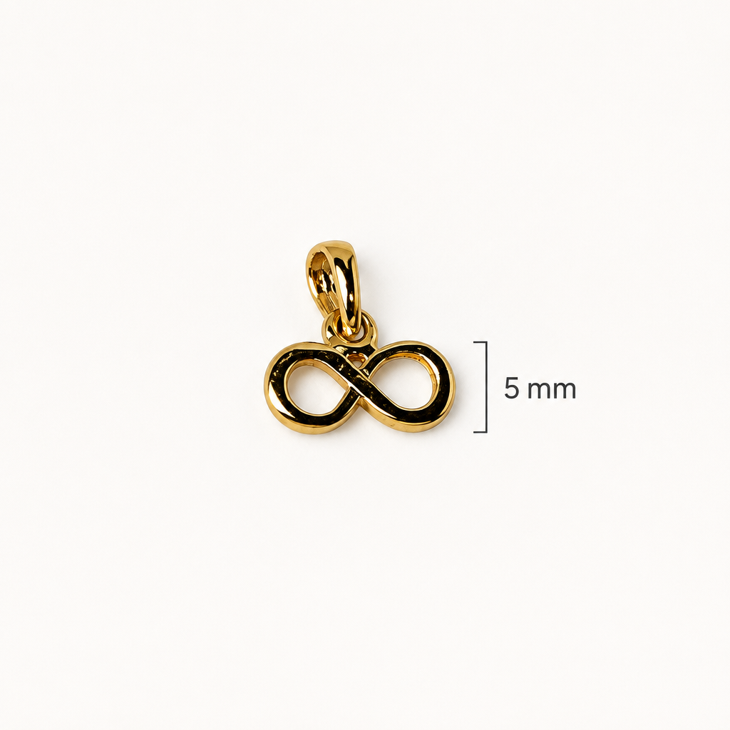 Dije de infinito con guía de 5 mm