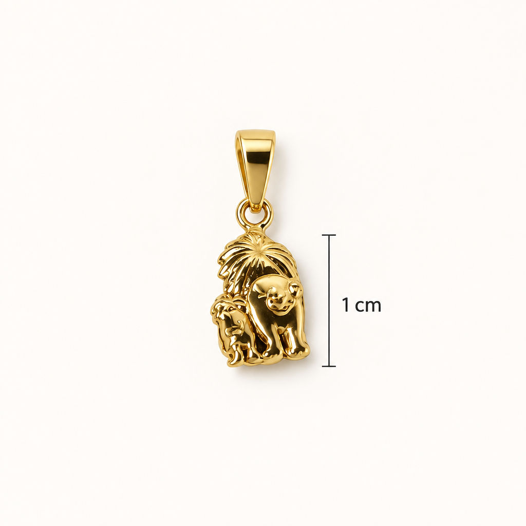 Dije dorado con guía de 1 cm